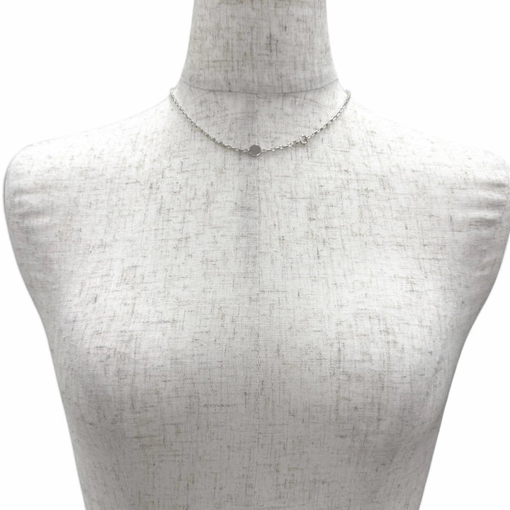 美品□HERMES エルメス 925 シェーヌダンクル ミニセリエ チェーン ネックレス チョーカー シルバー 重量4.86g メンズ レディース