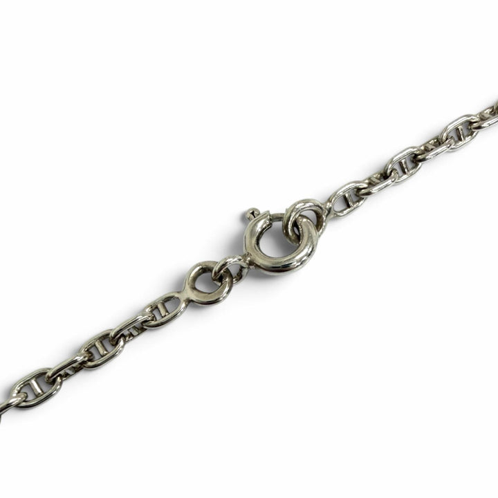 美品□HERMES エルメス 925 シェーヌダンクル ミニセリエ チェーン ネックレス チョーカー シルバー 重量4.86g メンズ レディース