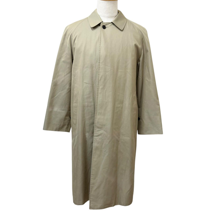 美品□BURBERRY LONDON バーバリーロンドン 裏ノバチェック柄 ライナー付き ステンカラーコート ベージュ 90-165-4 日本製 正規品 メンズ