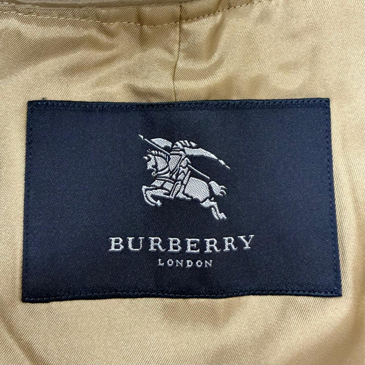 美品□BURBERRY LONDON バーバリーロンドン 裏ノバチェック柄 ライナー付き ステンカラーコート ベージュ 90-165-4 日本製 正規品 メンズ