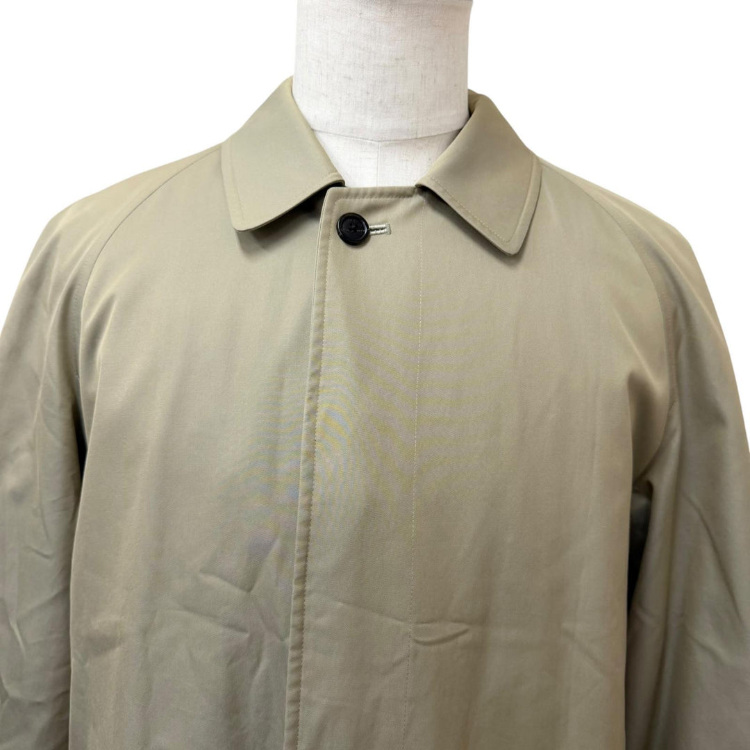 美品□BURBERRY LONDON バーバリーロンドン 裏ノバチェック柄 ライナー付き ステンカラーコート ベージュ 90-165-4 日本製 正規品 メンズ