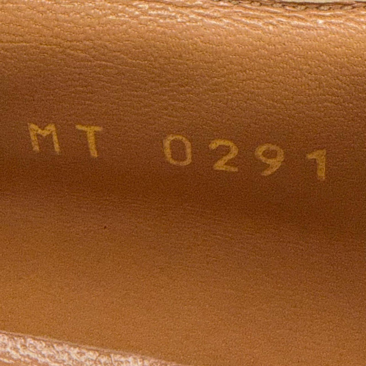 美品▼LOUIS VUITTON ルイヴィトン エピ レースアップ LV刻印 レザーシューズ ダークブラウン 6.5 イタリア製 メンズ ビジネスオススメ◎