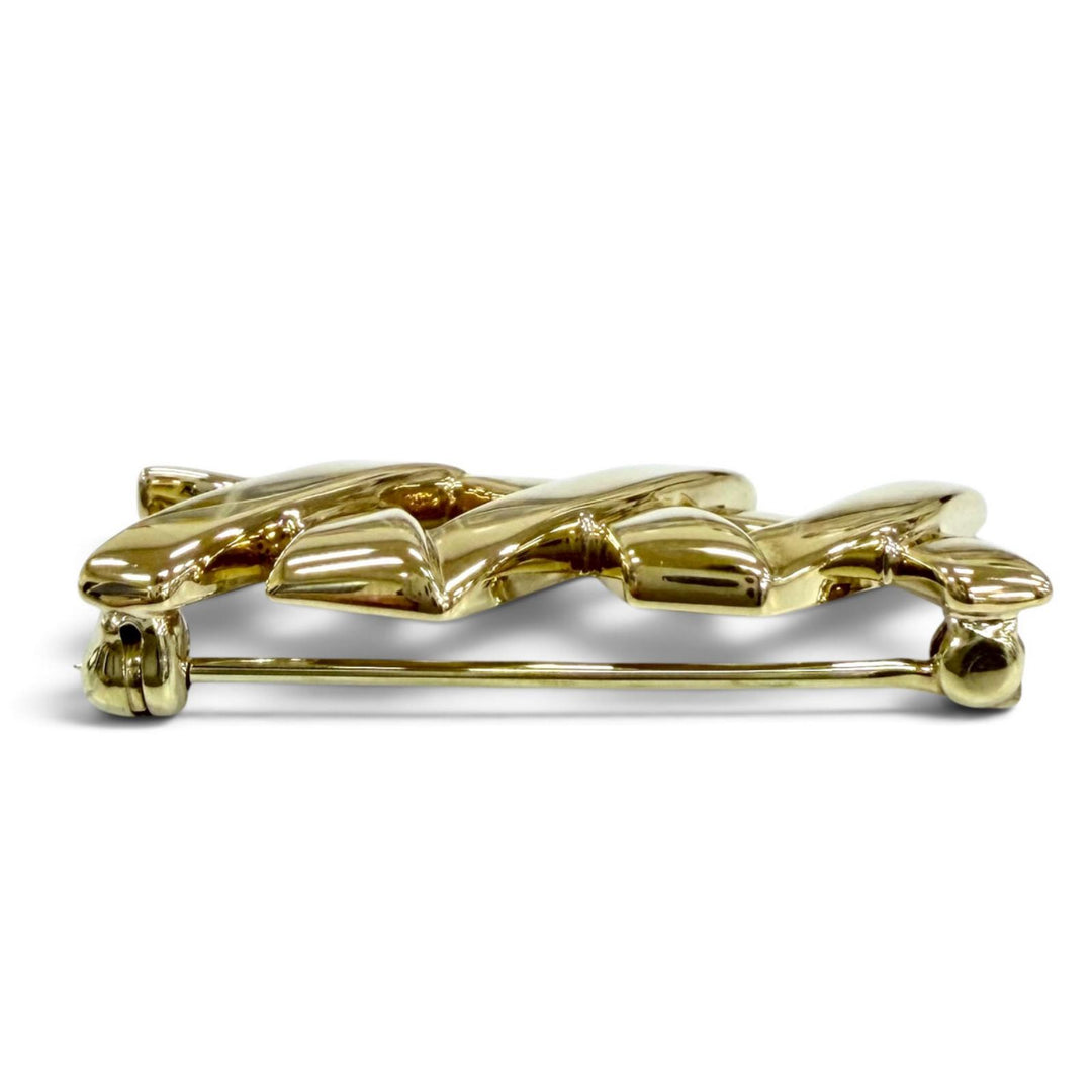 美品☆TIFFANY&amp;Co. ティファニー ヴィンテージ パロマピカソ キス ブローチ 18K(YG) ブローチ イエローゴールド 重量5.32g レディース