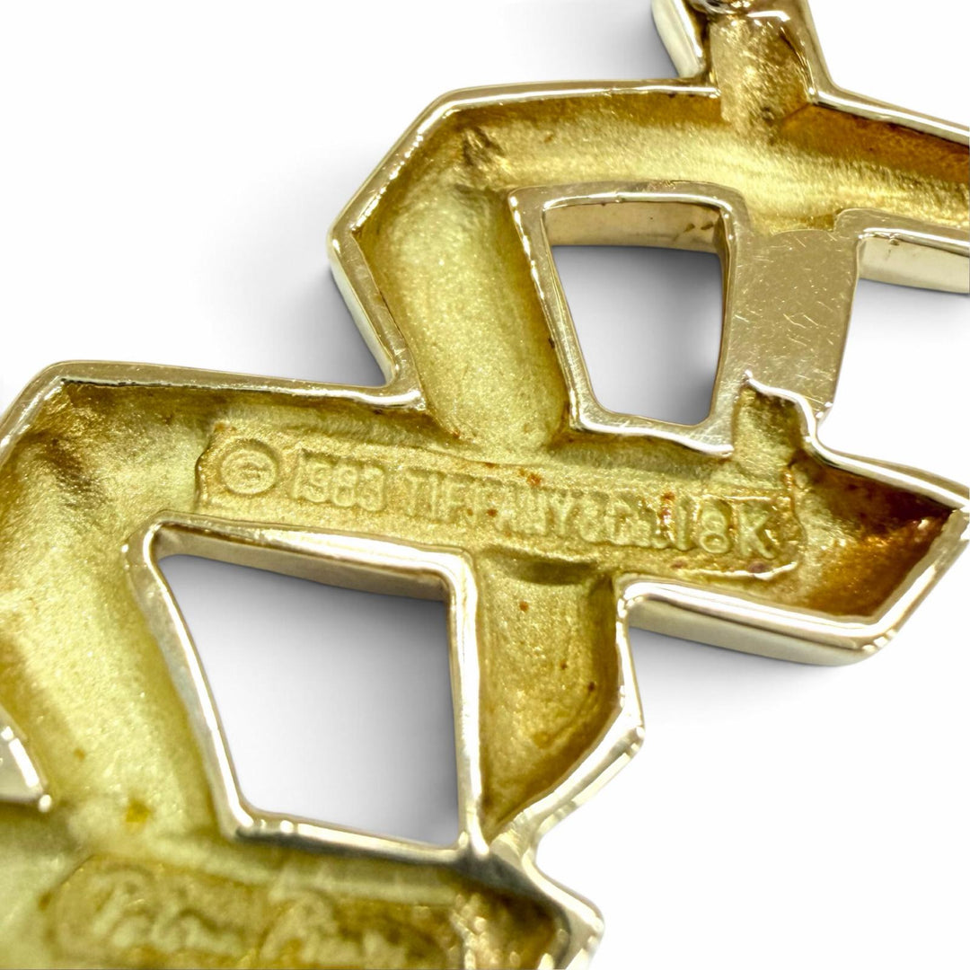 美品☆TIFFANY&amp;Co. ティファニー ヴィンテージ パロマピカソ キス ブローチ 18K(YG) ブローチ イエローゴールド 重量5.32g レディース