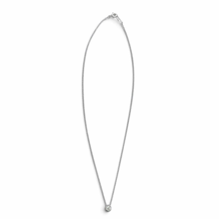 美品△TIFFANY&amp;Co. ティファニー 16993824 ルシダ ダイヤモンド ネックレス PT950 ダイヤ枠込 約5.5×5.5mm 約0.4ct プラチナ 重量2.83g
