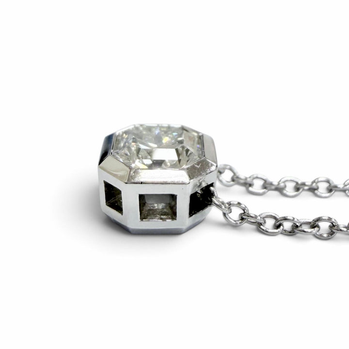 美品△TIFFANY&amp;Co. ティファニー 16993824 ルシダ ダイヤモンド ネックレス PT950 ダイヤ枠込 約5.5×5.5mm 約0.4ct プラチナ 重量2.83g