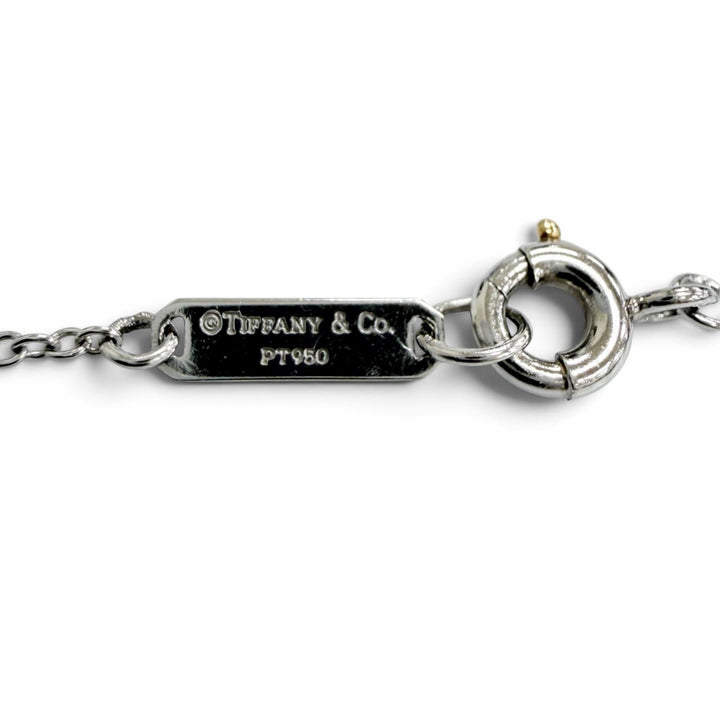 美品△TIFFANY&amp;Co. ティファニー 16993824 ルシダ ダイヤモンド ネックレス PT950 ダイヤ枠込 約5.5×5.5mm 約0.4ct プラチナ 重量2.83g