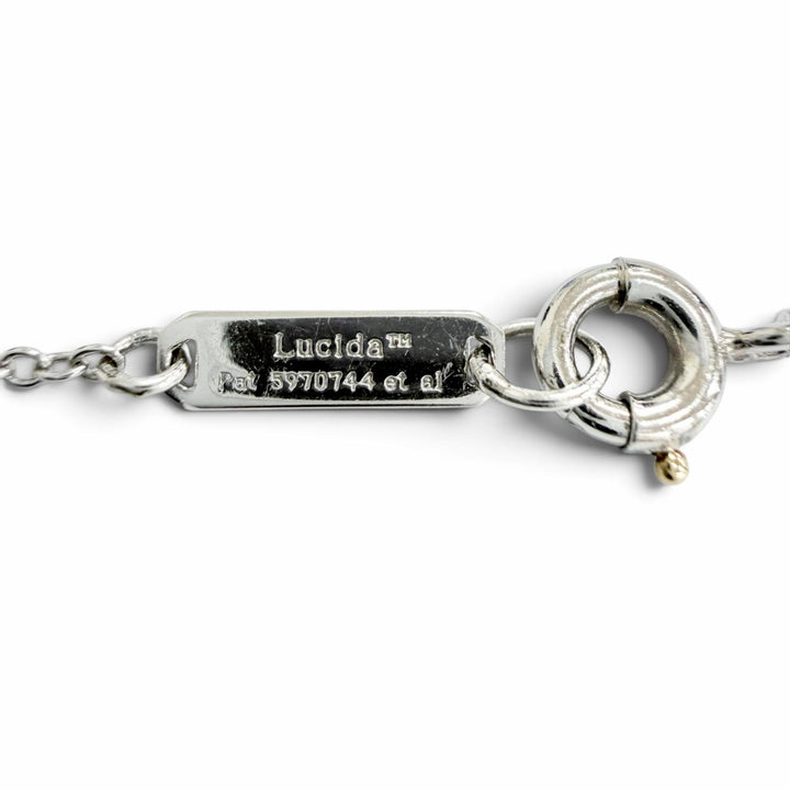 美品△TIFFANY&amp;Co. ティファニー 16993824 ルシダ ダイヤモンド ネックレス PT950 ダイヤ枠込 約5.5×5.5mm 約0.4ct プラチナ 重量2.83g