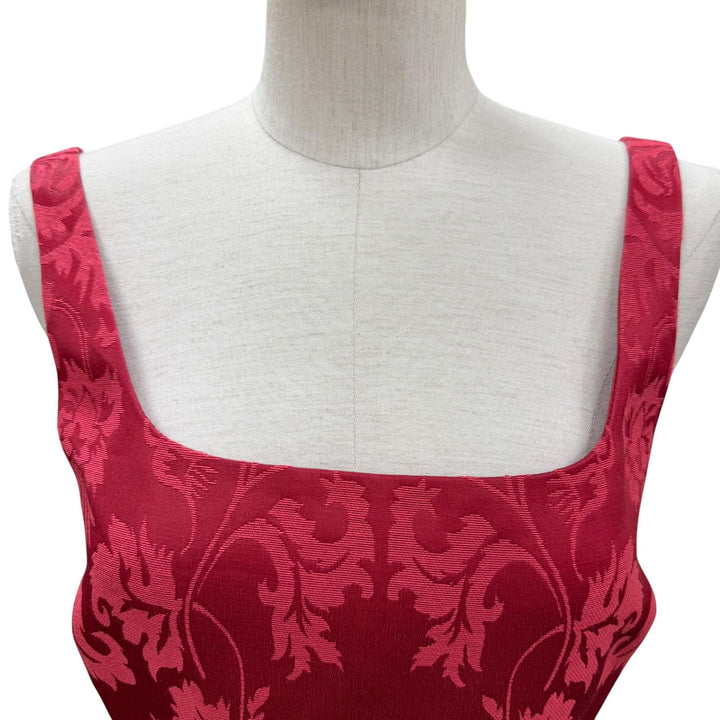 極美品◇Christian Dior クリスチャンディオール 2023年製 311R42A7137 シルク混 ラジワ妃着用 ジャカード ベルト ワンピース 38 正規品