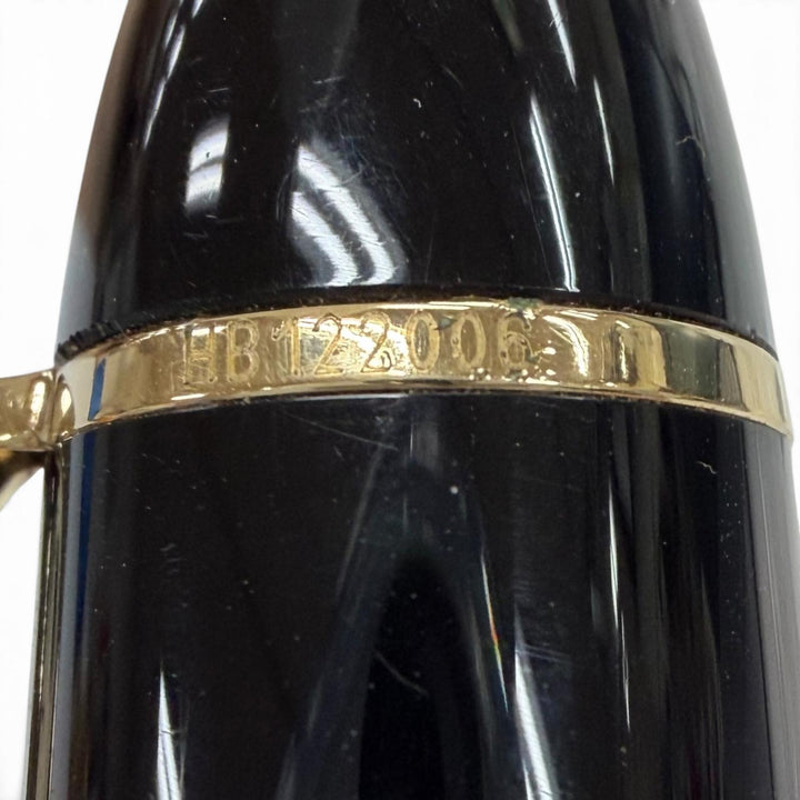 美品▼MONTBLANC モンブラン ヴィンテージ マイスターシュテュック 149 ペン先18K OBニブ 希少 ホワイトスター 万年筆 ブラック ゴールド