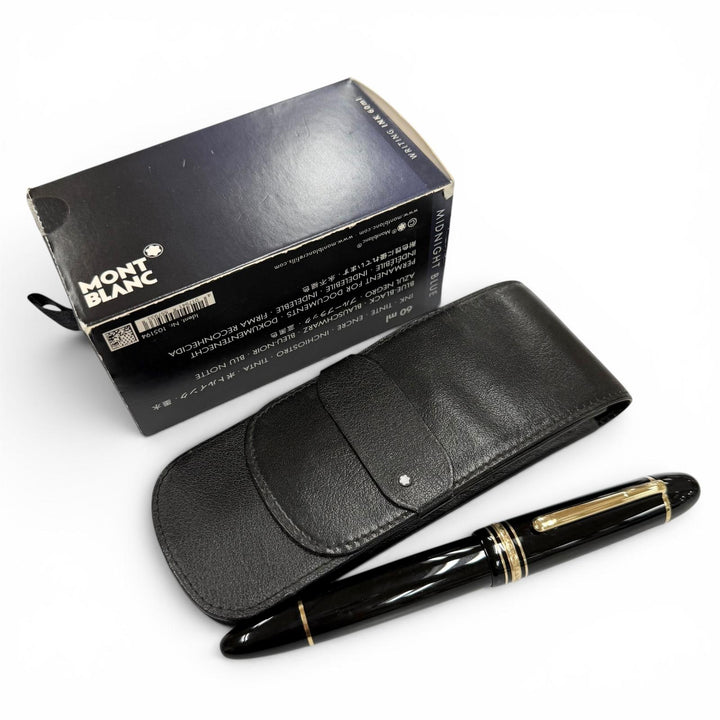 美品▼MONTBLANC モンブラン ヴィンテージ マイスターシュテュック 149 ペン先18K OBニブ 希少 ホワイトスター 万年筆 ブラック ゴールド