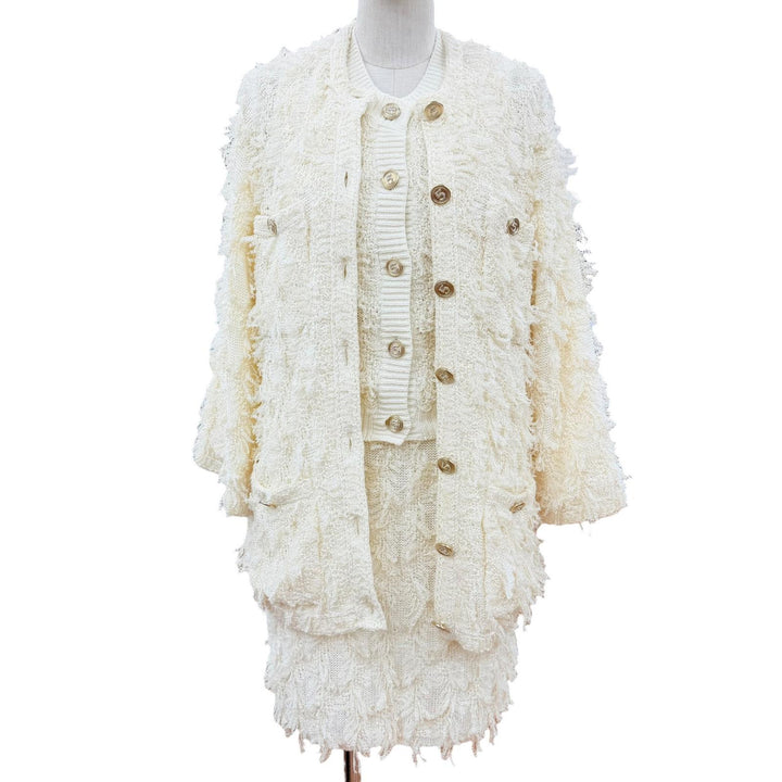 極美品◇CHANEL シャネル 21SS P70909 P70821 P70910 5ボタン ランウェイルック ヴィルジニー ヴィアール期 3P セットアップ 36/36/38