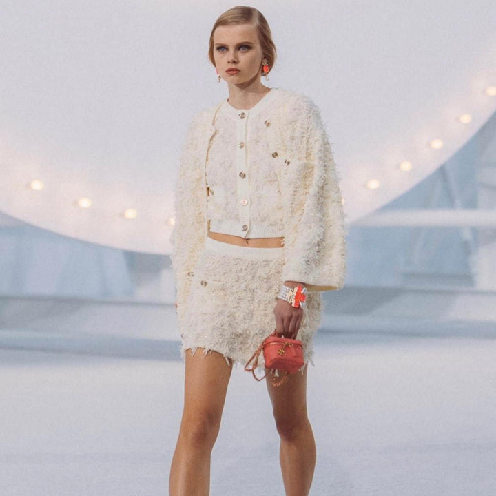 極美品◇CHANEL シャネル 21SS P70909 P70821 P70910 5ボタン ランウェイルック ヴィルジニー ヴィアール期 3P セットアップ 36/36/38