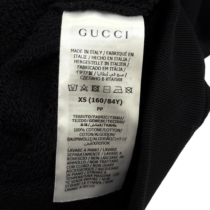 極美品★GUCCI グッチ 22AW 718409 コットン100％ ジップデザイン ロゴフーディ パーカー ブラック XS イタリア製 正規品 レディース
