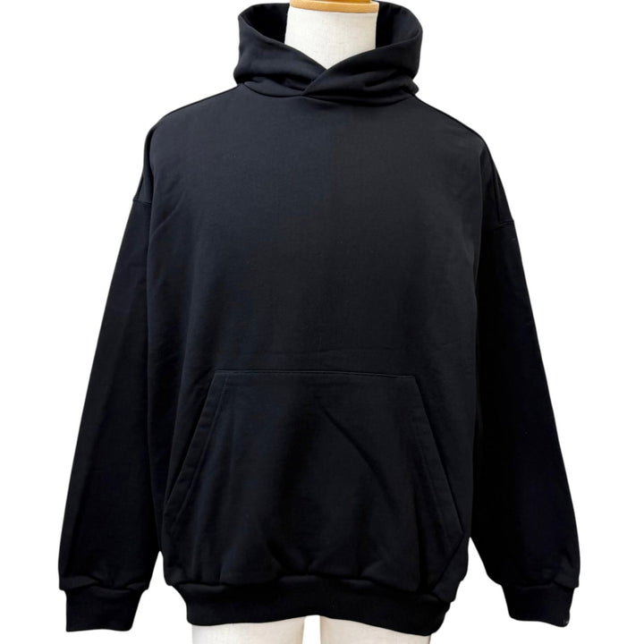 未使用品□BALENCIAGA バレンシアガ 2023年製 728731 コットン GARDE-ROBE プルオーバーパーカー ブラック M 正規品 メンズ 定価147400円
