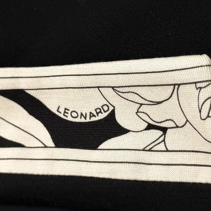 美品★LEONARD FASHION レオナール ファッション ウール100％ 別ベルト4本付 ロゴボタン コート アウター ブラック 11 日本製 レディース