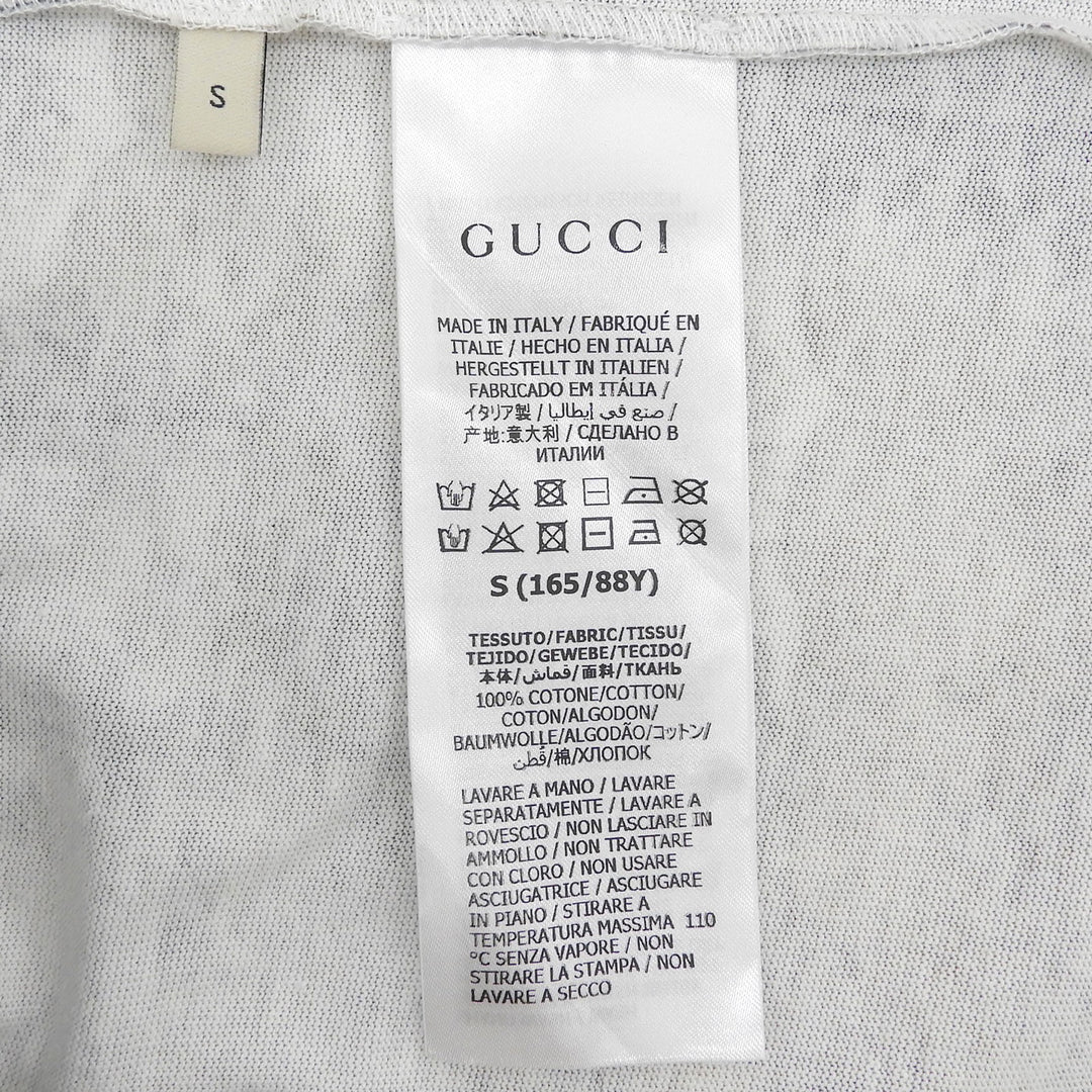 未使用品▲GUCCI×THE NORTH FACE グッチ×ザ・ノースフェイス 672475 コットン100％ フォレストプリント 半袖Ｔシャツ S 伊製 正規品