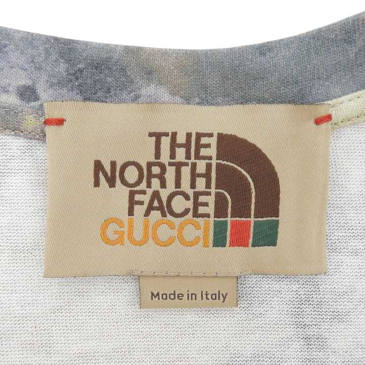 未使用品▲GUCCI×THE NORTH FACE グッチ×ザ・ノースフェイス 672475 コットン100％ フォレストプリント 半袖Ｔシャツ S 伊製 正規品
