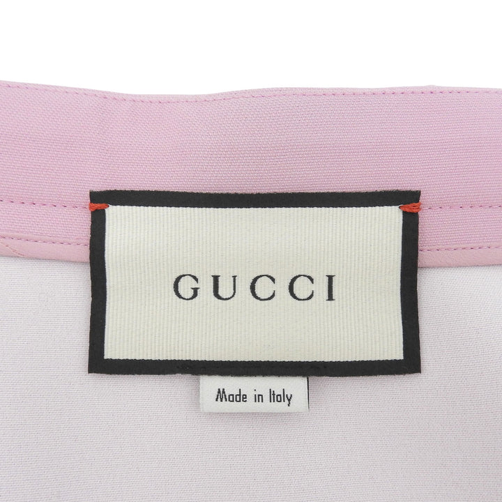 未使用品▲GUCCI グッチ 619479 シルク ウール 台形 タイト スカート パープル系 40 イタリア製 正規品 レディース ハンガー付き
