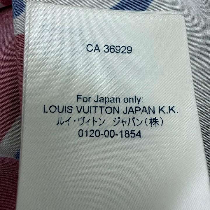 未使用品☆LOUIS VUITTON ルイヴィトン FKTO04 シルク混 ロゴグラフィックシャツ 長袖シャツ マルチ 38 イタリア製 正規品 レディース