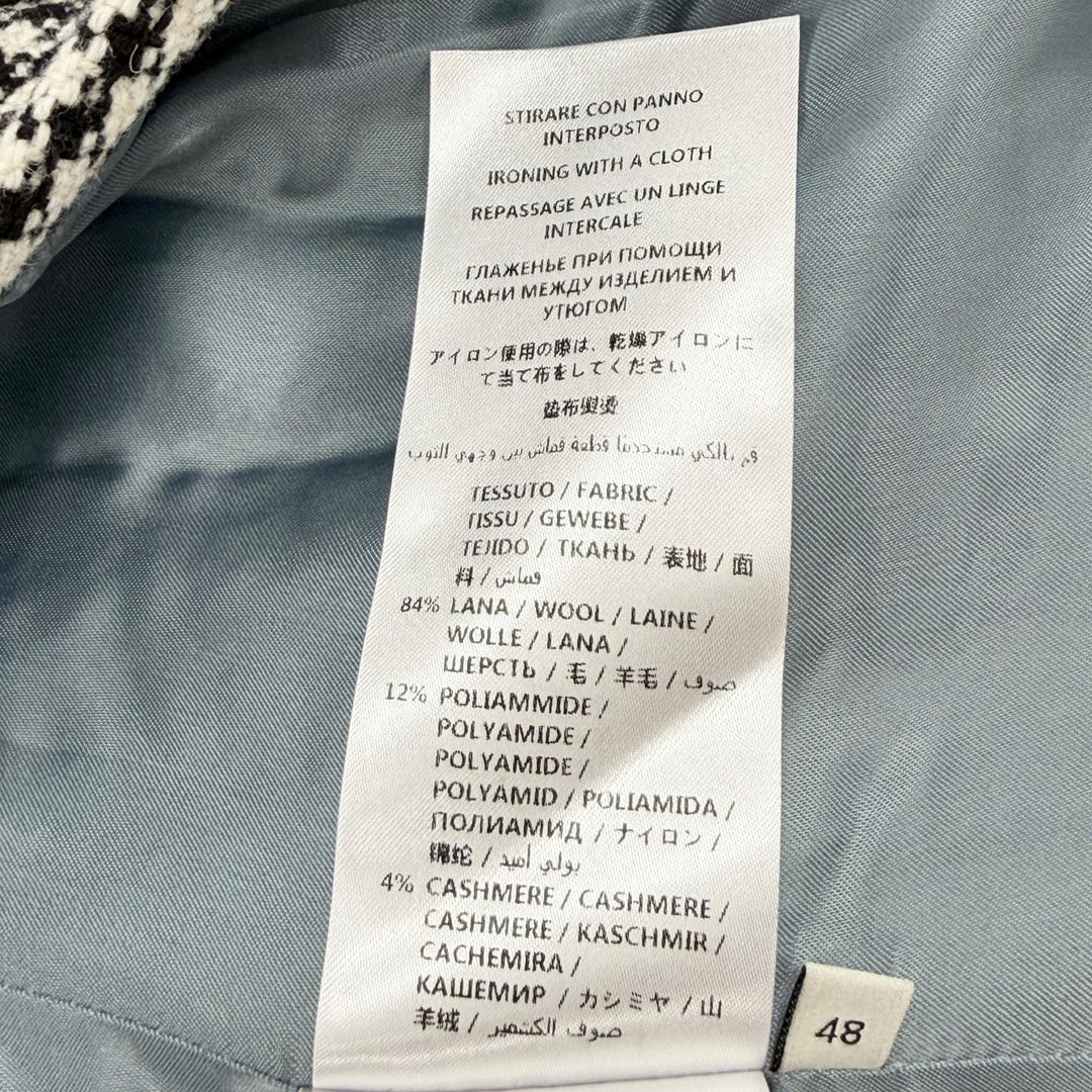 極美品◇GUCCI グッチ 541766 カシミヤ混 インターロッキングGボタン 千鳥格子柄 ジャケット ベスト セット アンサンブル 48 正規品