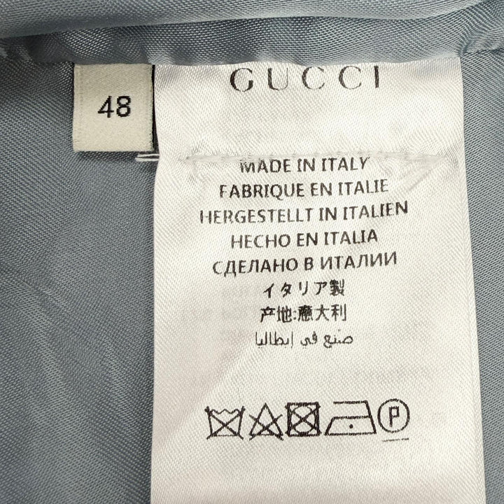 極美品◇GUCCI グッチ 541766 カシミヤ混 インターロッキングGボタン 千鳥格子柄 ジャケット ベスト セット アンサンブル 48 正規品