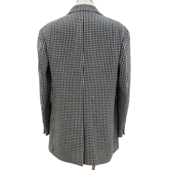 極美品◇GUCCI グッチ 541766 カシミヤ混 インターロッキングGボタン 千鳥格子柄 ジャケット ベスト セット アンサンブル 48 正規品