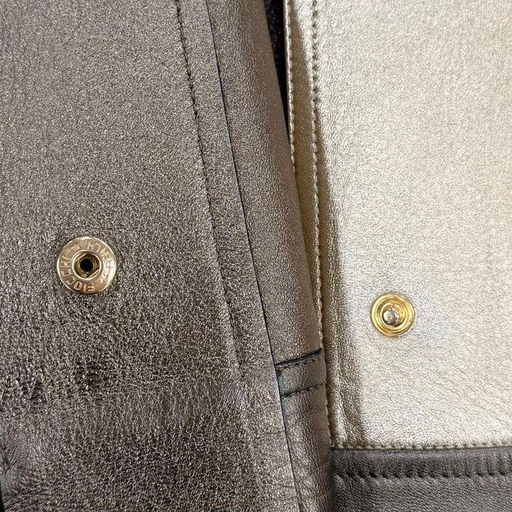 良品☆GUCCI グッチ ヴィンテージ 羊革 トムフォード期 ラムレザー コート ゴールド 42 イタリア製 正規品 レディース
