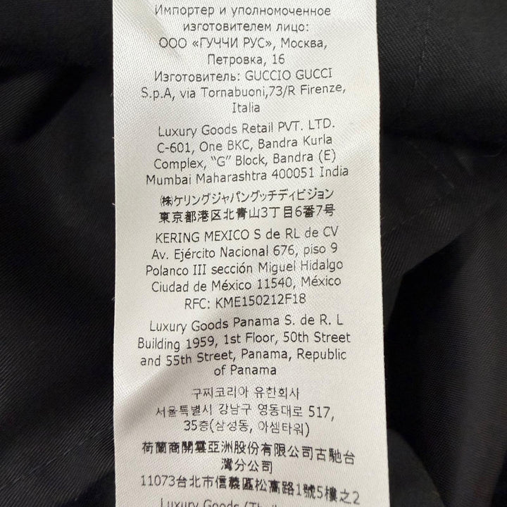 極美品□GUCCI グッチ 692041 ウール100％ GGロゴ総柄 シングル スラックス トラウザーズ パンツ ネイビー 52 スイス製 正規品 メンズ