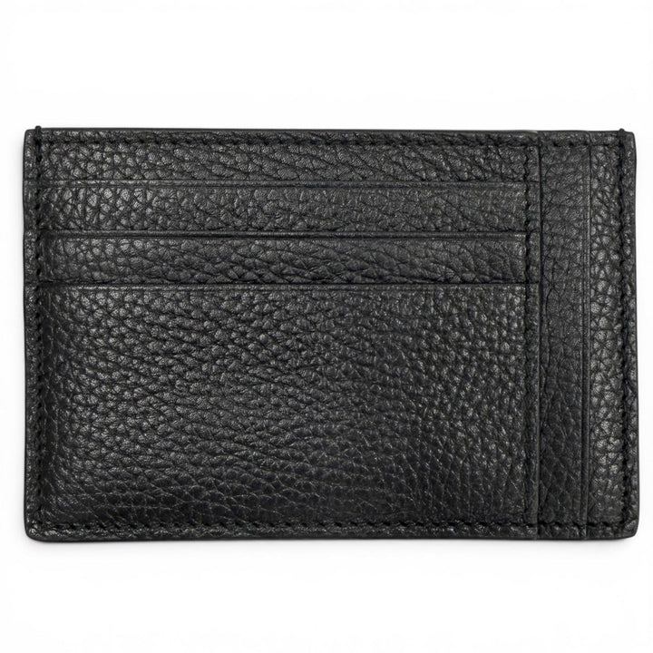 極美品▼GUCCI グッチ 812681 グレインレザー マキシGG パスケース 名刺入れ カードケース ブラック イタリア製 メンズ 保存袋付き