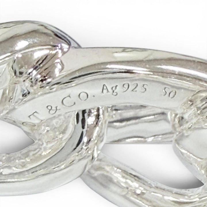 極美品△TIFFANY&amp;Co. ティファニー フォージ リング 指輪 アクセサリー AG925 シルバー 50 JP10号 重量11.89g レディース メンズ