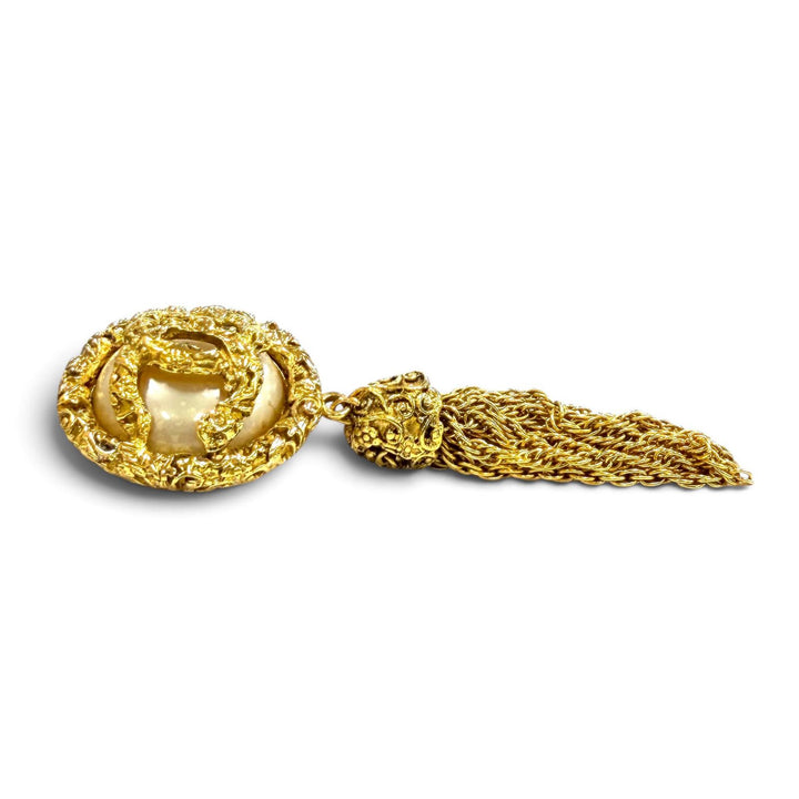 美品★CHANEL シャネル ヴィンテージ 93A ココマーク 溶岩 エコパール イヤリング アクセサリー ゴールド 伊製 レディース 箱付