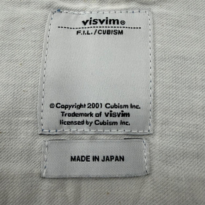 良品▼VISVIM ビズビム 15SS lhamoShirts noragi コットン リネン シャンブレー セルビッジ シャツジャケット ブルー 1 日本製 正規品
