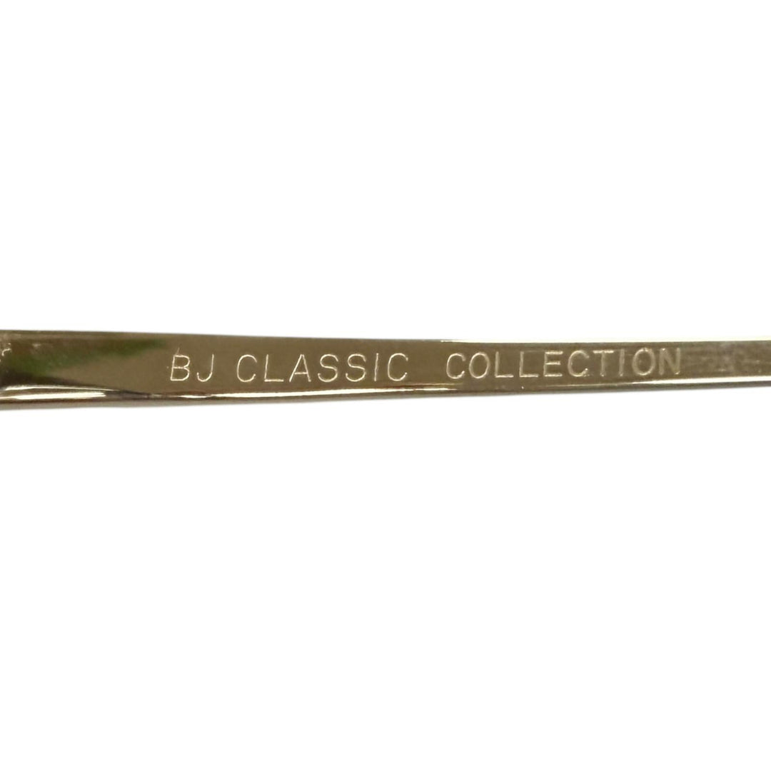極美品□ビージェークラシックコレクション COM-510N-NT チタニウム ボストン コンビフレーム メガネ ブラック 48□21-142 度入り 日本製