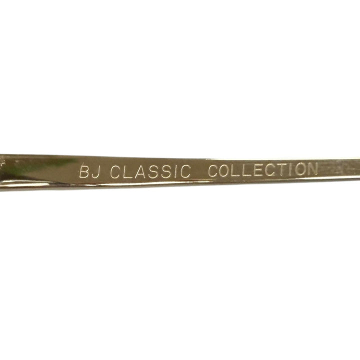 極美品□ビージェークラシックコレクション COM-510N-NT チタニウム ボストン コンビフレーム メガネ ブラック 48□21-142 度入り 日本製