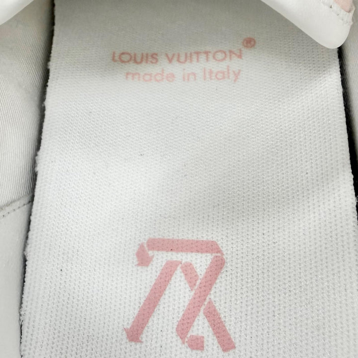 極美品△LOUIS VUITTON ルイヴィトン 2024年 1AGYFO LV ラグーン モノグラムデニム ローズ ローカットスニーカー ピンク 36 定価158400円