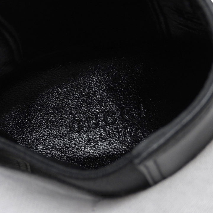 極美品▲GUCCI グッチ 670393 レザー ホースビット グルメットチェーン チェルシー ブーツ ブラック 35.5 イタリア製 レディース