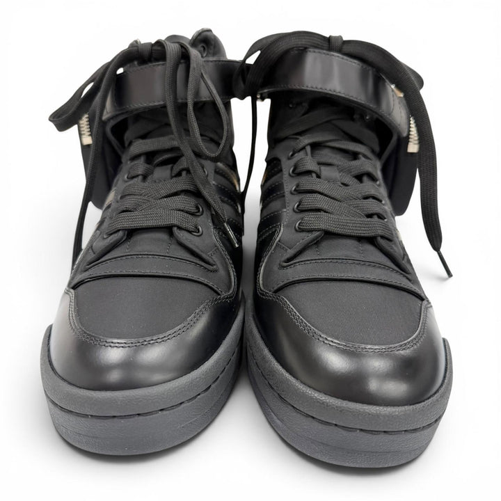 未使用品▼PRADA adidas プラダ アディダス GY7040 フォーラム ハイ Re-Nylon トライアングルロゴ ポーチ付き ハイカットスニーカー 26