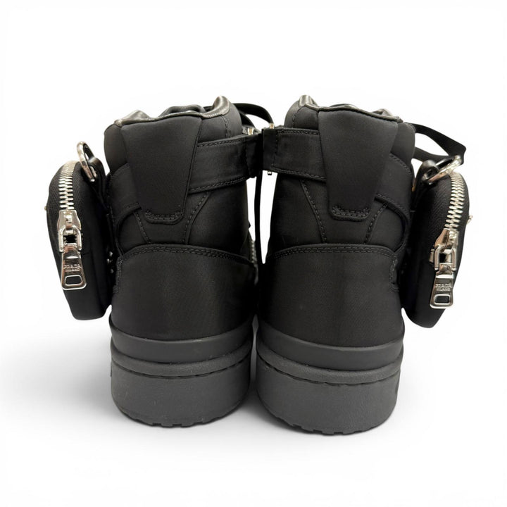 未使用品▼PRADA adidas プラダ アディダス GY7040 フォーラム ハイ Re-Nylon トライアングルロゴ ポーチ付き ハイカットスニーカー 26
