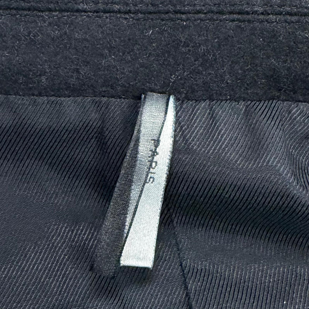 美品□Dior HOMME ディオールオム 233C433A2068 ウール100％ ロゴボタン ダブルブレスト ピーコート チャコール 48 イタリア製 正規品