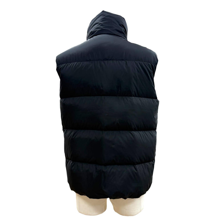 美品▼DSQUARED2 ディースクエアード 22AW S74FB0289 ロゴ ダブルジップアップ ジレ ダウンベスト ブラック 46 正規品 メンズ