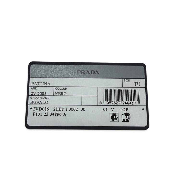 未使用品▼PRADA プラダ 2VD085 バッファローレザー トライアングルロゴ 三角プレート メッセンジャーバッグ ショルダーバッグ ブラック
