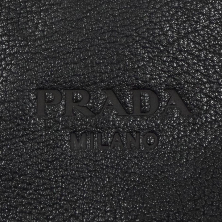 未使用品▼PRADA プラダ 2VD085 バッファローレザー トライアングルロゴ 三角プレート メッセンジャーバッグ ショルダーバッグ ブラック