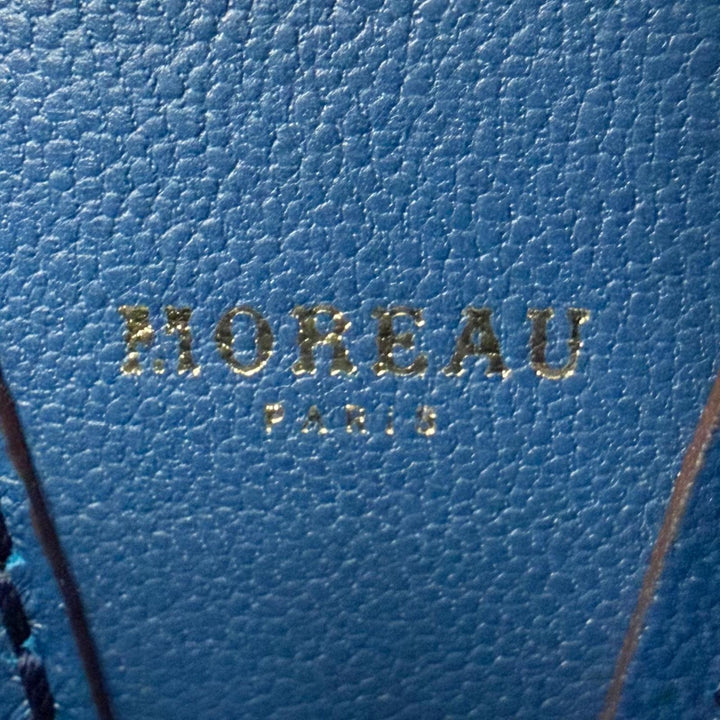 極美品△MOREAU PARIS モローパリ スイートジュニア レザー ロゴ 総柄デザイン 2WAY ハンドバッグ ショルダーバッグ ブラウン系 保存袋付