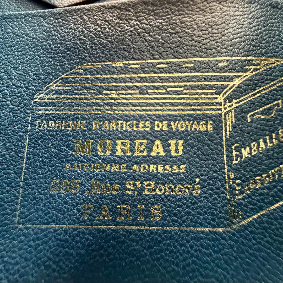 極美品△MOREAU PARIS モローパリ スイートジュニア レザー ロゴ 総柄デザイン 2WAY ハンドバッグ ショルダーバッグ ブラウン系 保存袋付