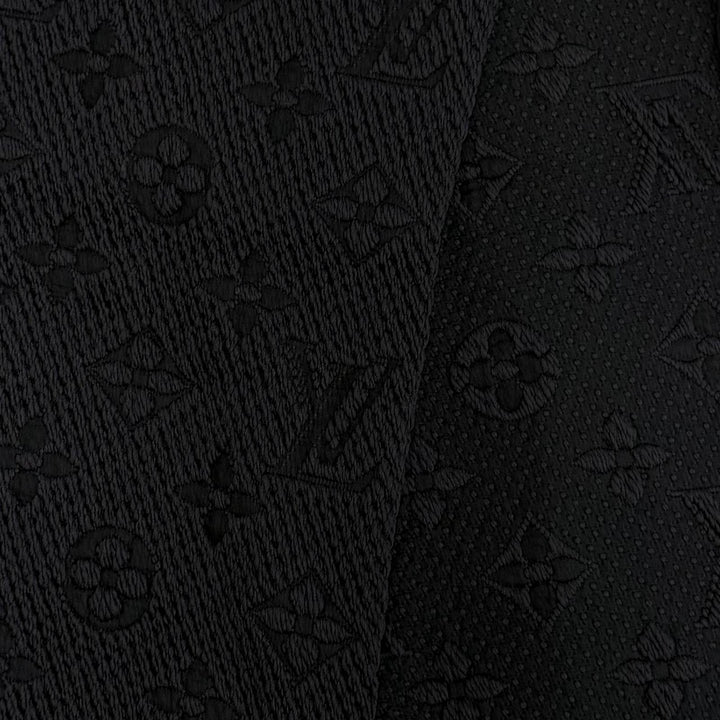 美品☆LOUIS VUITTON ルイヴィトン M72431 エシャルプ・ロゴマニア シルク混 アントラシット モノグラム マフラー ブラック系 正規品