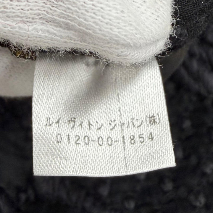美品☆LOUIS VUITTON ルイヴィトン M72431 エシャルプ・ロゴマニア シルク混 アントラシット モノグラム マフラー ブラック系 正規品