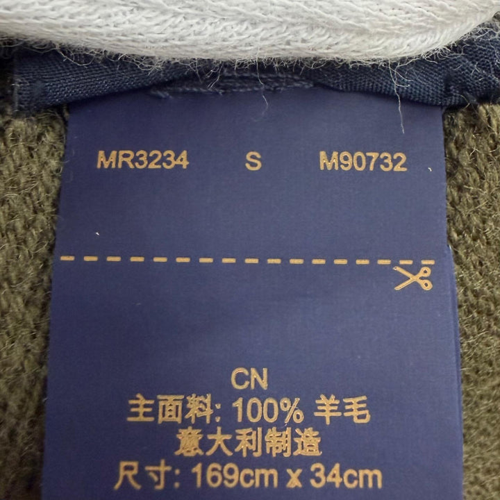 極美品▼LOUIS VUITTON ルイヴィトン 2024年製 M90732 モノグラム ストライプス ウール100% マフラー カーキ イタリア製 正規品 メンズ