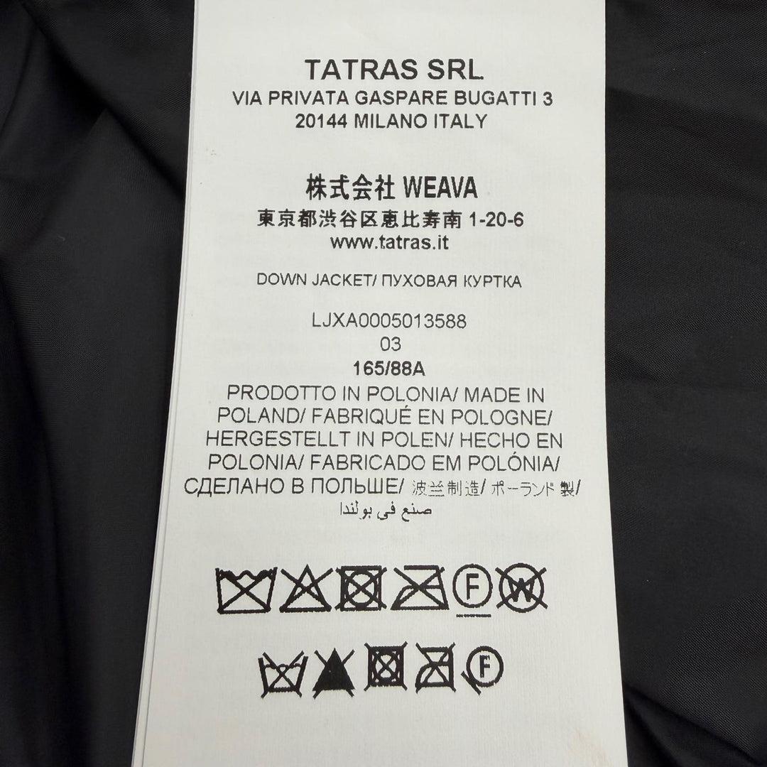 美品☆TATRAS タトラス LJXA0005013588 POLITEAMA ポリテアマ ダウンコート ブラック 03 正規品 レディース ガーメント・ハンガー付