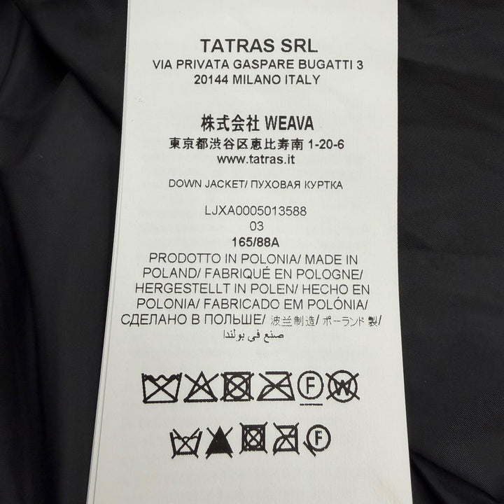 美品☆TATRAS タトラス LJXA0005013588 POLITEAMA ポリテアマ ダウンコート ブラック 03 正規品 レディース ガーメント・ハンガー付